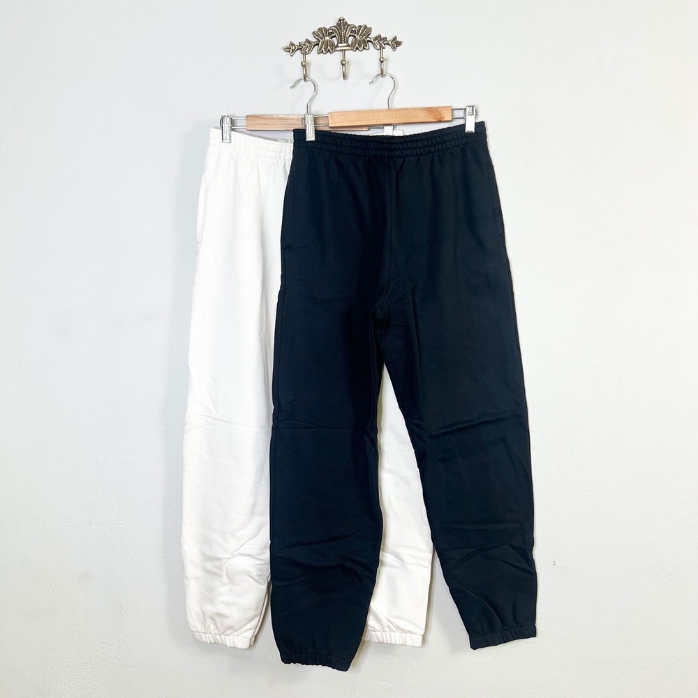 Hanes Sweatpants Originals Joggers Women's Size Medium Black Natural‎ Bundle (2)